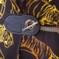 Womens Black Animal Pattern Chain Detail Dress