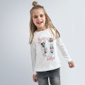 Girls Cream Selfie 2 Pack L/s T Shirts 74935 by Mayoral from Hurleys