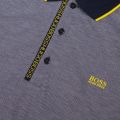 BOSS Polo Shirt Mens Navy Paule 4 Slim Fit S/s
