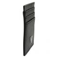 Mens Black Branded Leather Card Holder 45752 by Emporio Armani from Hurleys