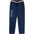 Boys Blue Branded Leg Sweat Pants 13265 by BOSS from Hurleys