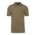 Mens Sage/Navy Twin Tipped S/s Polo Shirt 91938 by Fred Perry from Hurleys