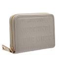 Womens Ivory Embossed Logo Small Zip Around Purse 95827 by Love Moschino from Hurleys