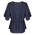 Womens Total Eclipse Visarina Drape Blouse 27640 by Vila from Hurleys