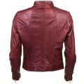 Womens Dark Red Janabelle Leather Jacket 60263 by BOSS from Hurleys