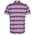 Mens Red & Blue Multi Check S/s Shirt 23257 by Lacoste from Hurleys