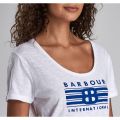 Womens White Meribel S/s T Shirt 42408 by Barbour International from Hurleys