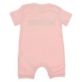 Baby Sugar Rose Hidden Toy Logo Romper 58546 by Moschino from Hurleys