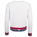 Womens White Logo Trim Knitted Top 19872 by Emporio Armani from Hurleys