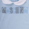 Baby Sky Blue Collar Romper Gift 101297 by Moschino from Hurleys