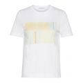 Womens Bright White Multi Logo Straight S/s T Shirt 42923 by Calvin Klein from Hurleys