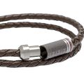 Mens Brown Double Wrap Braided Bracelet 109179 by Tommy Hilfiger from Hurleys
