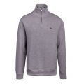 Mens Grey Branded Half Zip Sweat Top 83988 by Lacoste from Hurleys