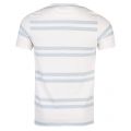 Mens Green Mist And Natural Hewitt Stripe S/s T Shirt 27589 by Farah from Hurleys