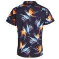 Penguin Mens Dark Sapphire Tropical Print Casual S/s Shirt 21549 by Original Penguin from Hurleys