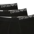 Mens Black Side Logo 3 Pack Boxers 78290 by Emporio Armani Bodywear from Hurleys
