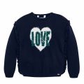 Girls Navy Knitted Love Jumper 48499 by Mayoral from Hurleys