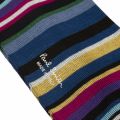 Mens Dark Navy Pat Stripe Socks 78980 by PS Paul Smith from Hurleys