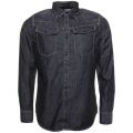 Mens Dark Aged Wash 3301 Borwick Denim Slim Fit L/s Shirt 25146 by G Star from Hurleys