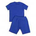 Boys Surf Blue Colour Block T Shirt + Short Set 101259 by Moschino from Hurleys