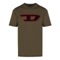 Mens Khaki T-Just-Division-D S/s T Shirt 43005 by Diesel from Hurleys
