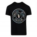 Mens Black Iridescent Logo S/s T Shirt 110703 by Versace Jeans Couture from Hurleys