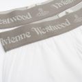 Mens White Branded 2 Pack Boxers 54617 by Vivienne Westwood from Hurleys
