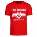 Mens Red Chest Panel Logo Slim Fit S/s T Shirt 39379 by Love Moschino from Hurleys