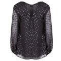 Womens Black/Silver Drawstring Neck Blouse 35588 by Michael Kors from Hurleys