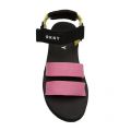 Girls Black/Pink Colour Flatform Sandals (30-37) 86119 by DKNY from Hurleys
