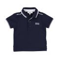 Baby Navy Tipped S/s Polo Shirt 13253 by BOSS from Hurleys