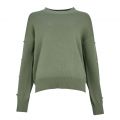 Womens Army Green Drifting Button Knitted Jumper 81965 by Barbour International from Hurleys