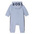 Baby Pale Blue Soft Hooded All In One 94084 by BOSS from Hurleys