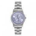 Womens Lilac Dial Silver Bracelet Strap Watch
