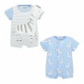 Baby Blue Bay Animal 2 Pack Rompers 58200 by Mayoral from Hurleys