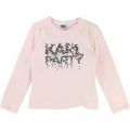 Girls Apricot Party L/s T Shirt 13335 by Karl Lagerfeld Kids from Hurleys
