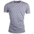 Mens Grey Marl Mitchal Print S/s T Shirt 14169 by Ted Baker from Hurleys