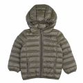 Boys Khaki Padded Hooded Jacket 30675 by EA7 Kids from Hurleys