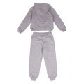 Girls Grey Melange Couture Logo Hood Tracksuit 36128 by Moschino from Hurleys