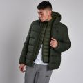 Mens Sage Court Hooded Quilted Jacket 46496 by Barbour International from Hurleys