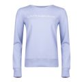 Womens Chambray Blue Institutional Logo Regular Fit Sweat Top 28889 by Calvin Klein from Hurleys
