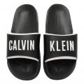 Womens Black Branded Slides 85544 by Calvin Klein from Hurleys