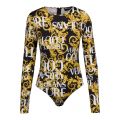 Womens Black Baroque Logo L/s Bodysuit 43754 by Versace Jeans Couture from Hurleys