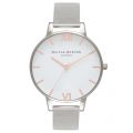 Womens Rose Gold/Silver White Dial Mesh Watch 18251 by Olivia Burton from Hurleys
