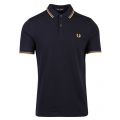 Mens Navy/Blue/Gold Twin Tipped S/s Polo Shirt 107953 by Fred Perry from Hurleys