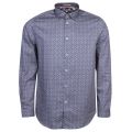 Mens Navy Lorrie Rounded Geo L/s Shirt 23660 by Ted Baker from Hurleys
