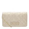 Womens Pale Gold Quilted Phone Crossbody Bag 53207 by Love Moschino from Hurleys