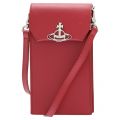 Womens Red Debbie Saffiano Phone Crossbody Bag 106760 by Vivienne Westwood from Hurleys