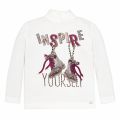 Girls Natural Inspire Yourself L/s T Shirt 48420 by Mayoral from Hurleys