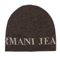 Mens Grey Knitted Hat & Scarf Set 11149 by Armani Jeans from Hurleys